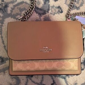 Coach Tan and Cream Crossbody Bag